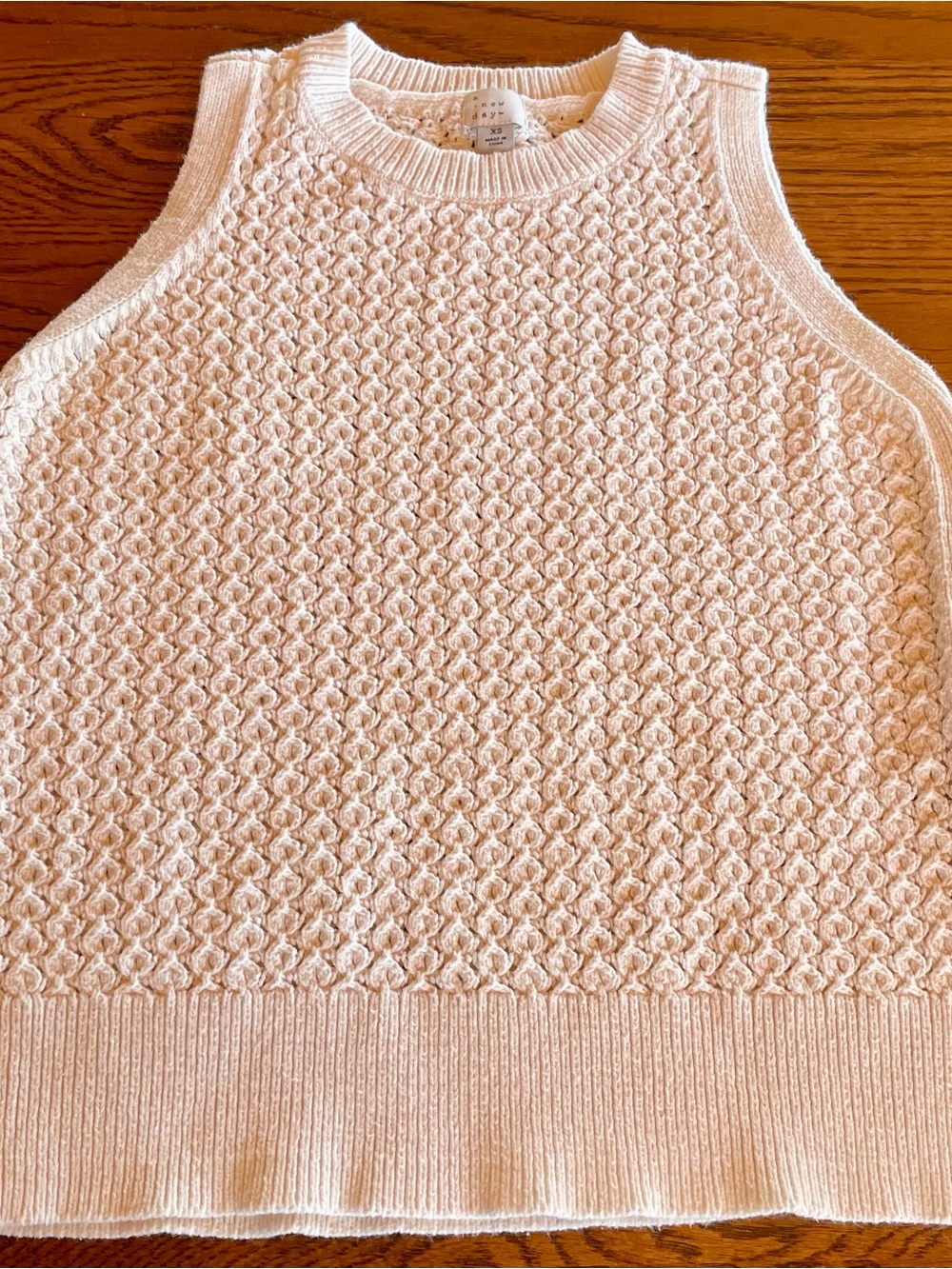 a new day Cream Sleeveless Knit Sweater Vest